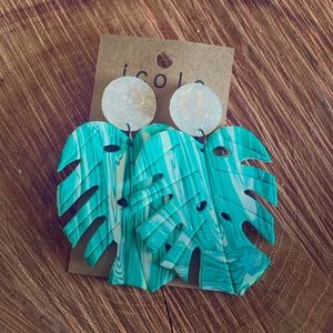 j.cole monstera earrings